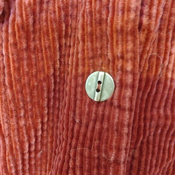 Studio Ease Size 10 Magenta Berry Corduroy Jacket Top Ribbed Long Sleeve Fall - Picture 9 of 9
